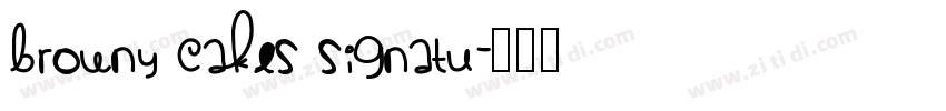 Browny Cakes Signatu字体转换